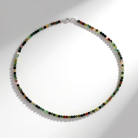 Collana in argento con Agata Muschiata