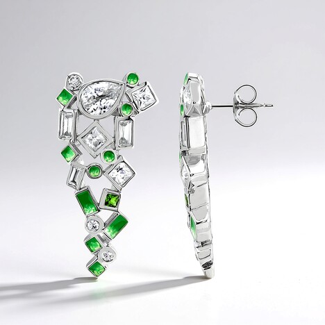 Boucles d'oreilles en argent et Zircon (SAELOCANA)