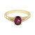 Bague en argent et Grenat magenta