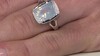 Zilveren ring met een maan blauwe kwarts