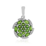 Colgante en plata con Diópsido de Rusia