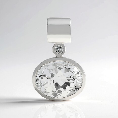 Ciondolo in argento con Kunzite Bianca (Pallanova)