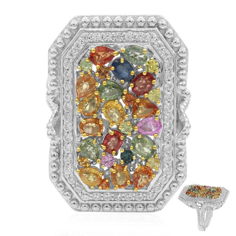 Anillo en plata con Zafiro (Dallas Prince Designs)