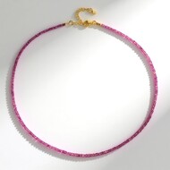 Collana in argento con Zaffiro Ceylon Rosa
