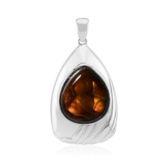Fire Agate Silver Pendant