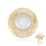 Bague en argent et Perle blanche de culture d'eau douce (TPC)