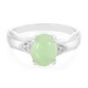 Zilveren ring met een keizerlijk chrysopraas