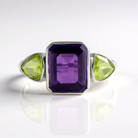 Anello in argento con Ametista Siberiana (de Melo Essence)
