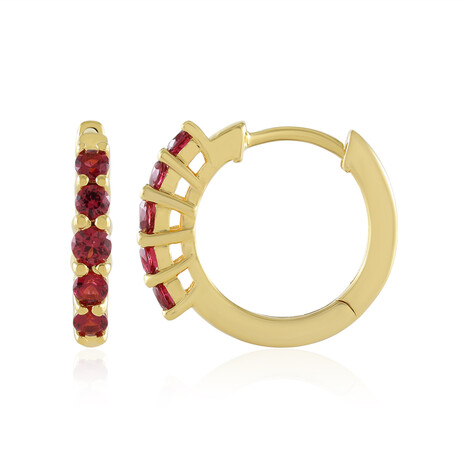 Orecchini in argento con Spinello Rosso