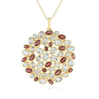 Collana in argento con Granato Mozambico (KM by Juwelo)