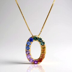 Collana in oro con Zaffiro Fancy (CIRARI)