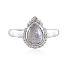 Anello in argento con Labradorite rosa Maniry