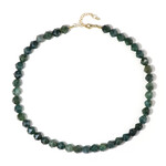 Zilveren halsketting met Mosagaten