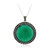 Collar en plata con Ágata verde