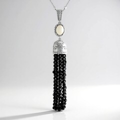 Collana in argento con Agata Bianca (Dallas Prince Designs)