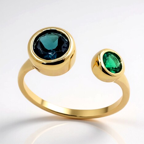 Bague en or et Indicolite (de Melo Gold)