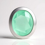 Pendentif en argent et Quartz vert pastel (MONOSONO COLLECTION)