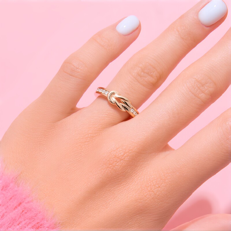 Anello in oro con Diamante Rose de France SI1 di Argyle (Annette)