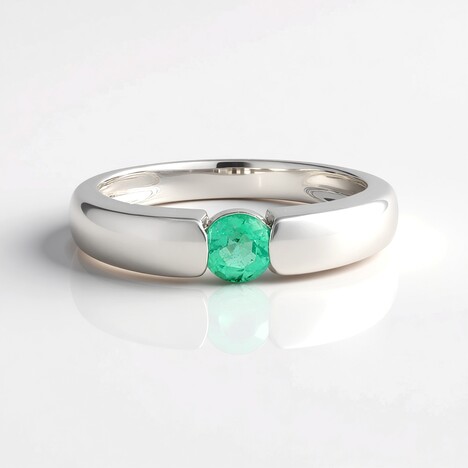 Anello in argento con Smeraldo Colombiano