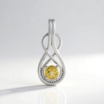 Pendentif en argent et Béryl jaune