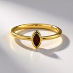Anello in argento con Zircone Lampone