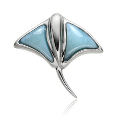 Larimar Silver Pendant