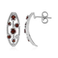 Boucles d'oreilles en argent et Grenat du Mozambique