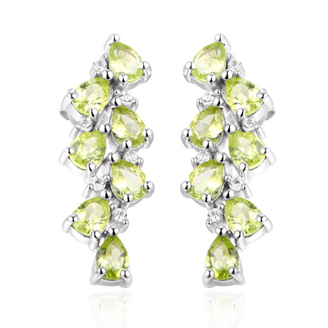 Peridot-Silberohrringe
