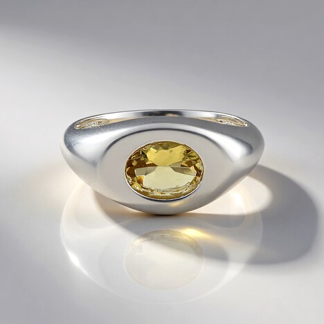 Anello in argento con Berillo Giallo