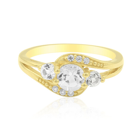 Anello in argento con Topazio Bianco