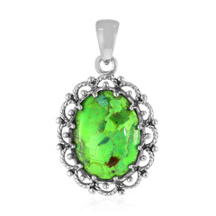 Grüner Kingman Mohave-Türkis-Silberanhänger (Art of Nature)