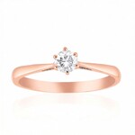 Anillo en oro con Diamante VVS1 (G) (Annette)