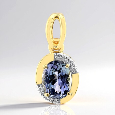Ciondolo in oro con Tanzanite (non riscaldata)