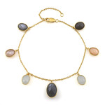 Zilveren armband met een Zilveren Maansteen (KM by Juwelo)