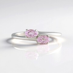Anello in argento con Kunzite