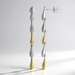 Orecchini in argento con Topazio Bianco (Adela Silber)