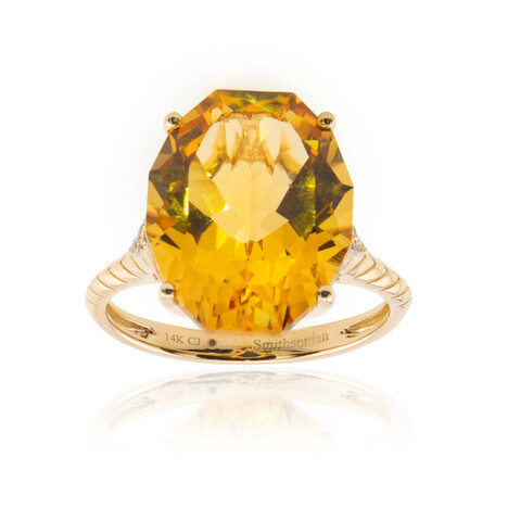 Anello in oro con Citrino (Smithsonian)