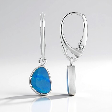 Orecchini in argento con Doppietto di Opale (MONOSONO COLLECTION)