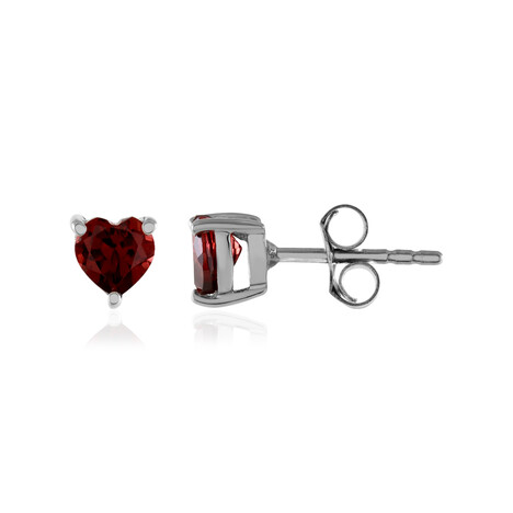Mozambique Garnet Silver Earrings