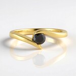Anello in argento con Diamante Nero