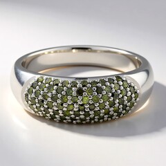Anello placcato in platino con Diamante Fancy