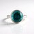 Anello in argento con Fluorite Blu Caraibico