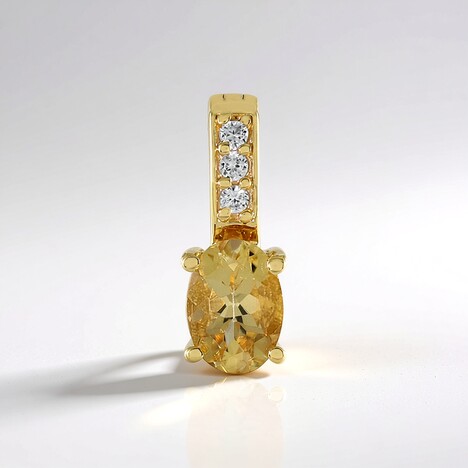 Pendentif en argent et Béryl jaune