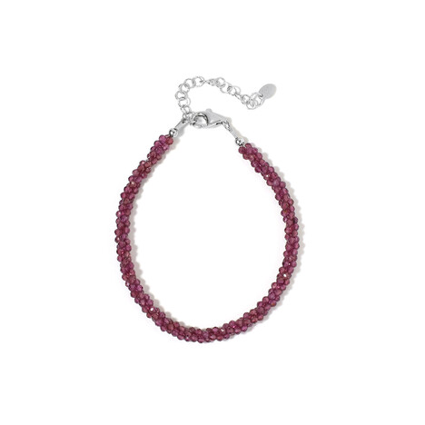 Bracciale in argento con Granato Magenta