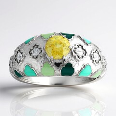 Anello in argento con Sfene