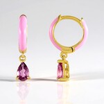 Orecchini in argento con Topazio Rosa