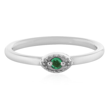 Anello in argento con Smeraldo Colombiano