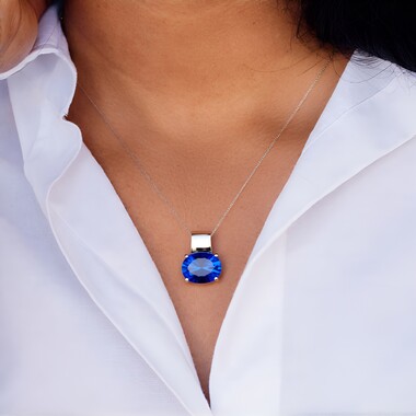 Pendentif en argent et Fluorite à couleur changeante