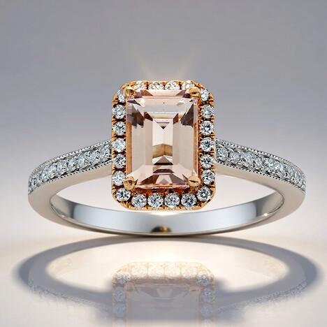 Anello in oro con Morganite AAA (CIRARI)