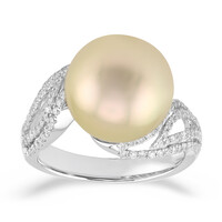 9K Kabira Golden South Sea Pearl Gold Ring (TPC)
